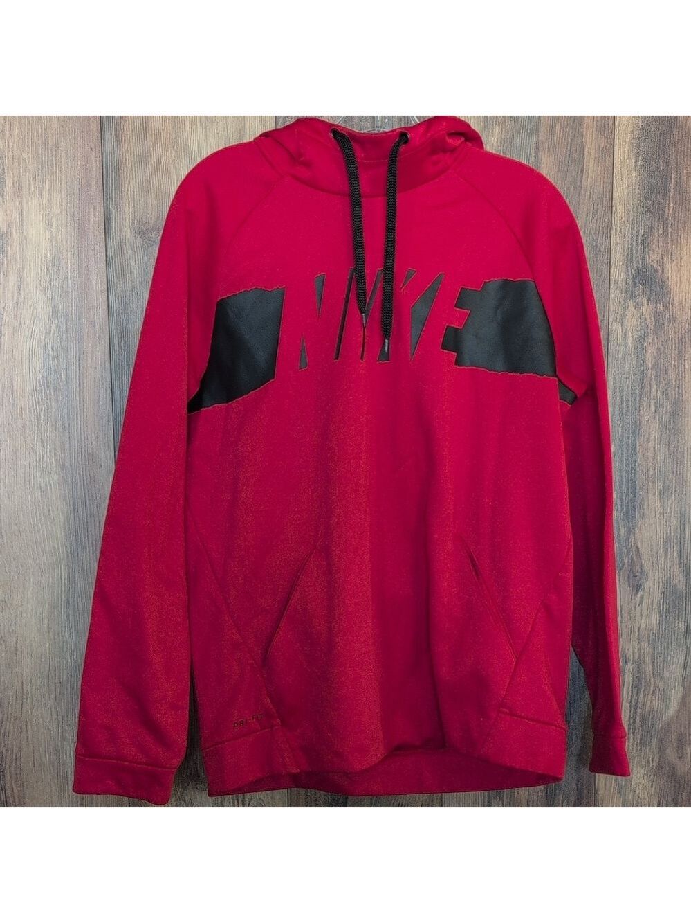 Nike Men's Black/Red Elevated Neck Hoodie M                     M373